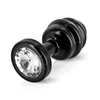 Diogol Ano Ribbed Juodas 25 mm Aliuminio Intimate Priedas with Crystal