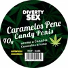 DIVERTY SEX Diablo Goloso Mini Candy Jar 20pcs Cannabis Aroma Žalias