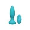 Doc Johnson A-Play Vibe Silicone Plug with Remote, 10 Modes, Juodas