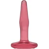Doc Johnson Crystal Jellies 4" Small Plug, Flexible, Rožinė
