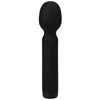 Doc Johnson Juodas Silicone Compact Wand Massager USB Rechargeable 10 Modes