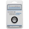 Doc Johnson TitanMen Stretch-To-Fit Flexible Ring Juodas TPR