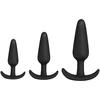 Doc Johnson Tush Trainer 3-Piece Silicone Set Juodas, Graduated Sizes