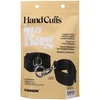 Doc Johnson Vegan Leather Velvet-Lined Adjustable Handcuffs Juodas