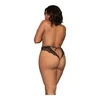 Dreamgirl 2X Juodas Lace Tanga Panty with Open Detail