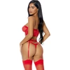 Forplay Dreamgirl Good As Gold Mesh Lingerie Set S - 3-Piece Satin &amp; Gold Details