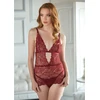 Allure Dreamgirl Lace Chemise Set S/M with Adjustable Straps and G-String