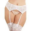 Dreamgirl Lace Garter Belt Diamond Juodas - Elegant Adjustable Design