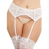 Dreamgirl Lace Garter Belt Diamond Juodas - Elegant Adjustable Design
