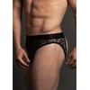 Allure Dreamgirl Lace Open Back Brief S/M - Sheer Mid-Rise Intimate Panty