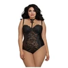 Dreamgirl Teddy NH-3X Plus Size Elegant Juodas Bodysuit Lingerie