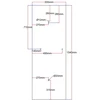 Dušo kabinos galinis stiklas 555x1540 mm juodas