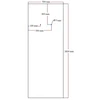 Dušo kabinos galinis stiklas juodas veidrodinis 530x1826 mm 5.33