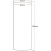Dušo kabinos lenktas šoninis stiklas 535x1400 mm