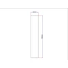 Dušo kabinos šoninis stiklas tiesus 300x1690 mm pilkas