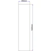 Dušo kabinos šoninis stiklas tiesus 350x1420 mm šinšil