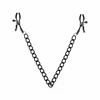 EasyToys Adjustable Nipple Clamps Juodas with Metal Chain System