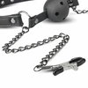 EasyToys Adjustable Open Ball System with Chain-Linked Clamps, Juodas