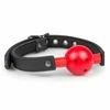 EasyToys Adjustable PVC Ball Gag Raudona - Comfortable Restraint Priedas