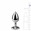 EasyToys Aliuminio Plug Heart Crystal Medium Sidabrinis Elegant Design