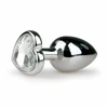 EasyToys Aliuminio Plug Heart Crystal Medium Sidabrinis Elegant Design