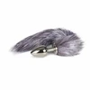 EasyToys Aluminum Plug with Faux Fox Tail - Sidabrinis Medium