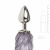EasyToys Aluminum Plug with Faux Fox Tail - Sidabrinis Medium