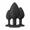 EasyToys Anal Plug Set Flexible Silicone 3 Sizes Juodas 8719934001787