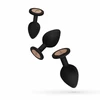 EasyToys Anal Plug Set Flexible Silicone 3 Sizes Juodas 8719934001787