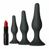 EasyToys Anal Training Set - 3 Size Silicone Model, Juodas