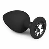 EasyToys Diamond Plug Large Juodas - Silicone Intimate Jewel Plug