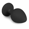 EasyToys Diamond Plug Medium Juodas - Silicone Intimate Priedas with Crystal Base