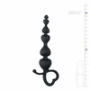 Easytoys Heart Handle Juodas Silicone Training Beads 19 cm