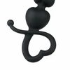 Easytoys Heart Handle Juodas Silicone Training Beads 19 cm