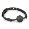 EasyToys Silicone Ball Gag Adjustable Strap Juodas Comfortable Design