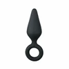 EasyToys Silicone Juodas Plug with Pull Ring - Small, Ergonomic Design