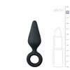 EasyToys Silicone Juodas Plug with Pull Ring - Small, Ergonomic Design