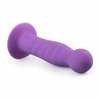 EasyToys Silicone Model with Suction Base Violetinė 18 cm - Ribbed Surface