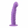 EasyToys Silicone Model with Suction Base Violetinė 18 cm - Ribbed Surface