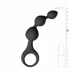 EasyToys Silicone Prostate Model with Graduated Beads, Juodas, 20 cm
