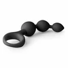 EasyToys Silicone Prostate Model with Graduated Beads, Juodas, 20 cm