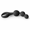 EasyToys Silicone Prostate Model with Graduated Beads, Juodas, 20 cm