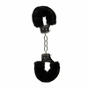 EasyToys Soft Plush Restraint Handcuffs Juodas Adjustable Lockable