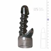 Easytoys Spiral Wand Attachment Juodas - Textured Silicone Head Cover