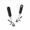 EasyToys Vibrating Adjustable Nipple Clamps with 10-Mode Bullets, Juodas