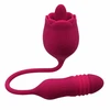 Evolved Wild Rose Intimate Tongue System Raudona, Dual Motor, USB Rechargeable