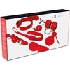 EXPERIENCE Raudona Series Advanced Bondage Kit - 8-Piece Synthetic Leather Set