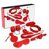 EXPERIENCE Raudona Series Advanced Bondage Kit - 8-Piece Synthetic Leather Set