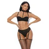Forplay Fantasy Lingerie Right Sheer Right Now Mesh Lingerie Set XL with Garter Straps