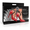 Xr Brands Femme Fatale Heel Cuffs Juodas/Raudona - Adjustable Vegan Leather Ankle Straps